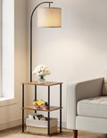 PARTPHONER Floor Lamp with Table, Night Stand with Lamp, Narrow Side Table with by PARTPHONER