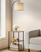 PARTPHONER Floor Lamp with Table, Night Stand with Lamp, Narrow Side Table with by PARTPHONER