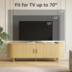 65" Mid Century Modern TV Stand, Wood TV Consoles - Image 6