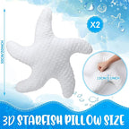 Fumete Starfish Pillow Beach Starfish Shaped Throw Pillows 20'' Stuffed Animal - Image 2