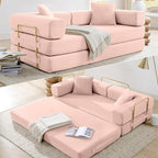 HANXIN Convertible Sleeper Sofa Bed, 78 Inch Folding Floor Mattress Couch by HANXIN