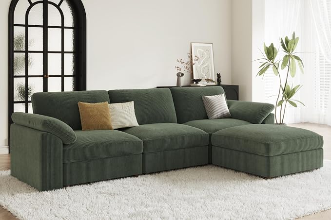 EASE MOOSE Oversized Sectional Modular Sofa, Deep Seat Modular Sectional Cloud by EASEMOOSE