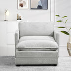 ROWHY Single Armchair with Ottoman, Modern Corduroy Cloud Couch with - Image 7