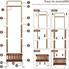 Taitiy Clothes Rack Solid Wood Coat Rack, Metal and Solid Wood Combination - Image 7