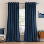MIULEE Navy Blue Velvet Curtains 52x84 inches Luxury Blackout Curtains | by MIULEE