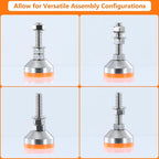 Heavy Duty 2000 lb Capacity Stainless Steel Adjustable Leveling Feet - Image 4