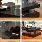 HedoAjim Black Led Coffee Table - Image 4