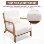 ANJ Mid Century Modern Accent Chair, Single Fabric Lounge Reading Armchair - Image 3
