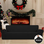 Easy-Going Stretch 4 Seater Oversized Sofa Couch Cover Black | 1-Piece Extra - Image 2