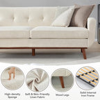 Kingfun 77.2" W Loveseat Sofa, Mid Century Modern Decor Love Seat Couches - Image 5
