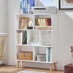 LEYAOYAO Cube Bookshelf 3 Tier Mid-Century White Modern Bookcase by LEYAOYAO-Findtheshiningpointofyourideallife%EF%BC%81