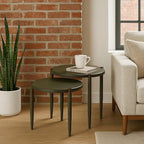 Leick Home Redonda Bay Side Tables 2 Pack, Urbane Bronze, Small Table 21.6 in H - Image 2
