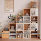 Versatile wooden storage cabinet, space-saving modular organizer - Image 2