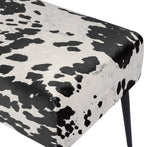 DUHOME Velvet Bench Ottoman, Upholstered Bedroom Benches Cow Print End of Bed - Image 8
