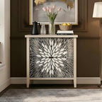 31" Carved Sideboard Buffet Cabinet by LFGUIZO