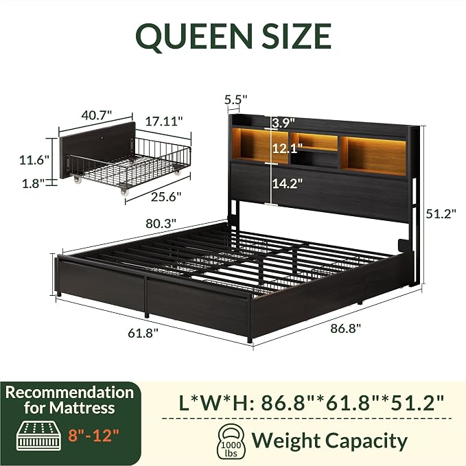 LARMACE Queen Size Bed Frame - Image 2