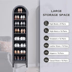 IFGET 71" Tall Arched Bookshelf, 8 Tiers Arch Bookcase - Image 4