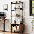 ONBRILL 71" Tall Bookshelf, 4-Tier Book Shelf - Image 5