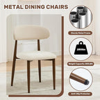 UVV Dining Chairs Set of 8, Metal Kitchen Chairs - Image 6