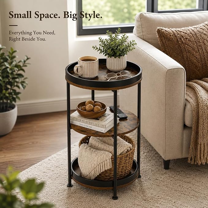 Dulcii Side Table, Round End Table - Image 4