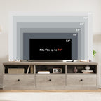 IDEALHOUSE 70in TV Stand for TVs up to 80", Mid Century Modern Entertainment - Image 4
