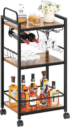 Bar Cart for The Home, 3 Tier Kitchen Carts by VANTIMO