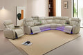 A Ainehome Furniture Reclining Sectional Sofa Set, Breathing Leather Furniture by AAinehome