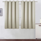Light Beige Thermal Blackout Curtains/52 x 54 Inch/Set of 2 Panels Room by Lemomo