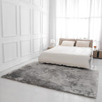 linmopm Faux Fur Rug Sheepskin Shag Fluffy Fuzzy 6x9 ft Grey Rugs - Image 3