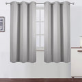Light Grey Blackout Curtains 34 x 54 Inch Length/Set of 2 Curtain by Lemomo