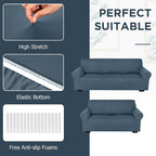 Peryiter 2 Pcs Sofa Covers Couch and Loveseat Covers Set Stretch Sofa Slipcover - Image 4