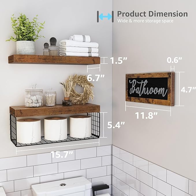 QEEIG ‎Bathroom Shelves Over Toilet - Image 3