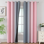 Pink and Grey Ombre Blackout Curtains by ESTELARTEXTILER