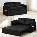63" Velvet 3 in 1 Convertible Sleeper Sofa Bed, Pull Out Couch Bed Loveseat by UMBFUN