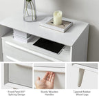 HULALA HOME End Table with Charging Station, Mid-Century Modern 2 Drawer and - Image 5