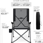 EVER ADVANCED Teslin Reclining Camping Chairs - Image 4