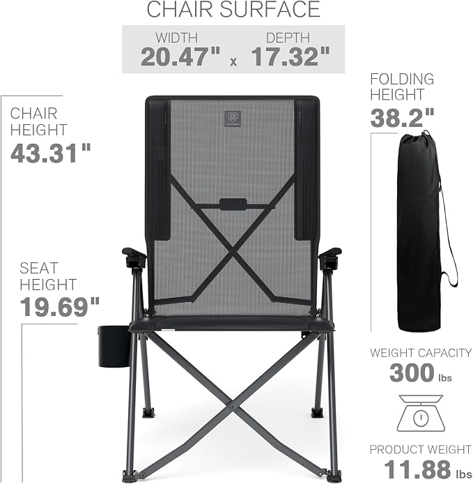 EVER ADVANCED Teslin Reclining Camping Chairs - Image 4