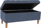 Homepop Home Decor | Tufted Ainsley Button Storage Ottoman Bench - Image 7