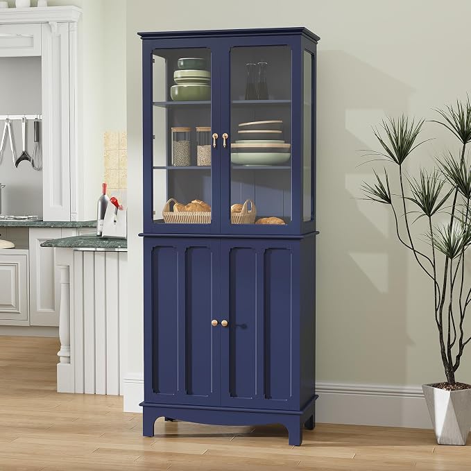 ARTPOWER 72" Freestanding Kitchen Pantry Storage Sideboard, Classical Tall by PowerofArtBetterforLife
