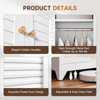 Letaya Armoire Wardrobe Closet, Hanging Rod Clothing Storage Cabinets - Image 6