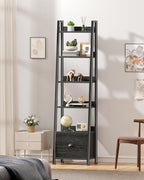 Furologee 6 Tier Ladder Shelf, Ladder Bookshelf - Image 2