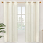 YoungsTex Natural Linen Curtains 72 Inch Length 2 Panels by YoungsTex