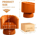 Swivel Accent Barrel Chair Set of 2- Cute Comfy Small Round 360° Arm Chair - Image 2