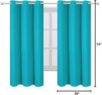 Turquoise/Teal Blackout Curtains/38 x 54 Inch/Set of Two Panels Grommet Living - Image 10