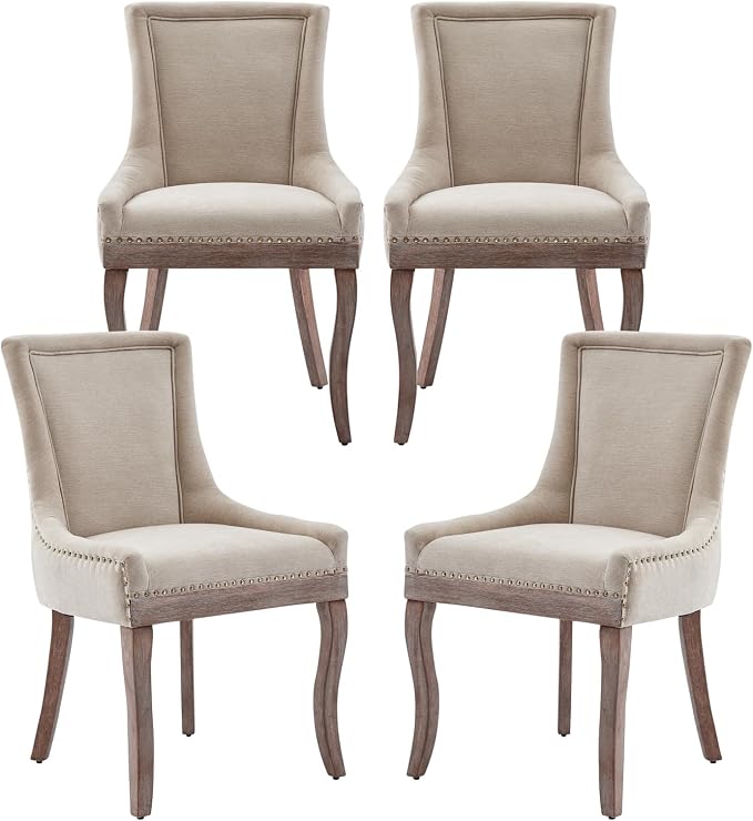 Modern Dining Chairs Set of 4, High Back Dining Chairs Side Chairs by MZDOO