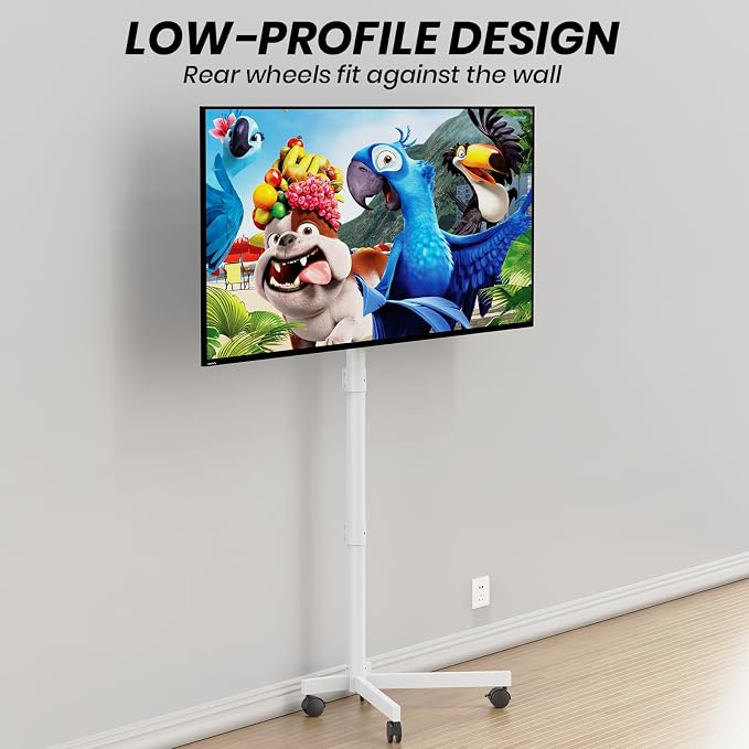 Mobile TV Cart Rolling TV Stand - Image 5