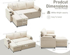 DURASPACE Sofa Bed Sleeper Pull Out 2 in 1 Sectional Sleeper Sofa Couches - Image 2