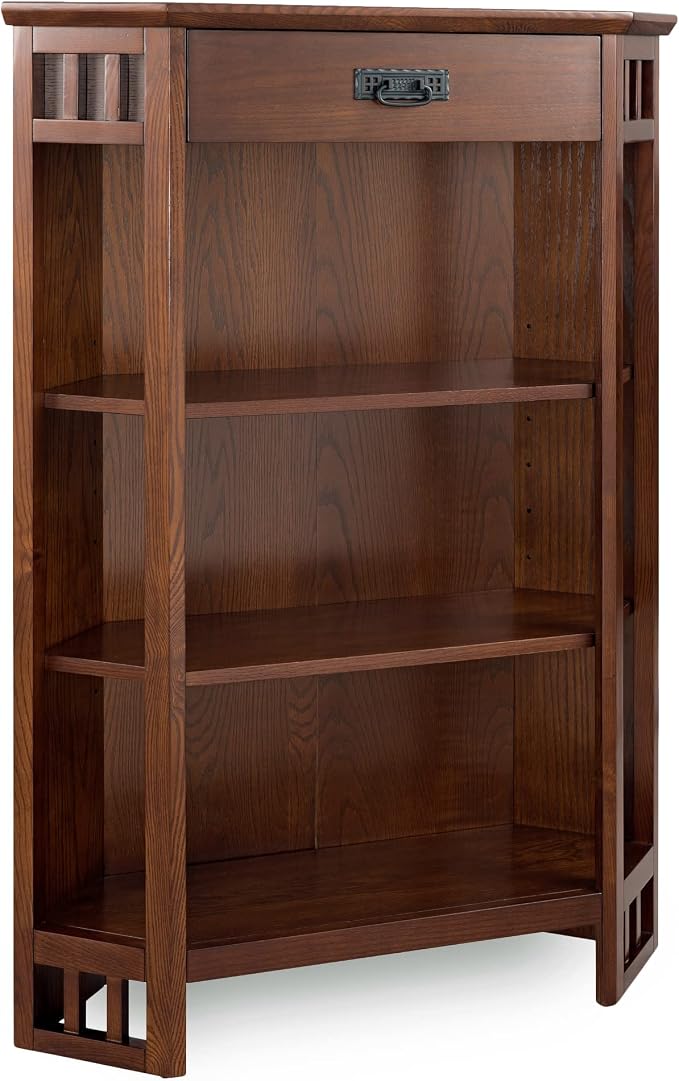 Leick Home 82263 Mission Mantel Height Corner Bookcase by LeickFurniture