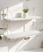 Afuly White Floating Shelves, 24 inch Long Shelves - Image 2