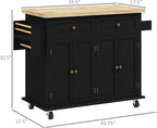 HOMCOM Kitchen Island Cart - Image 7